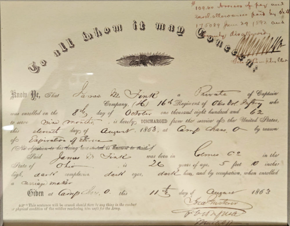 James M Fink discharge document